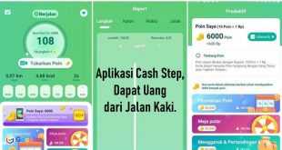 Aplikasi Cash Step, Dapat Uang dari Jalan Kaki. 