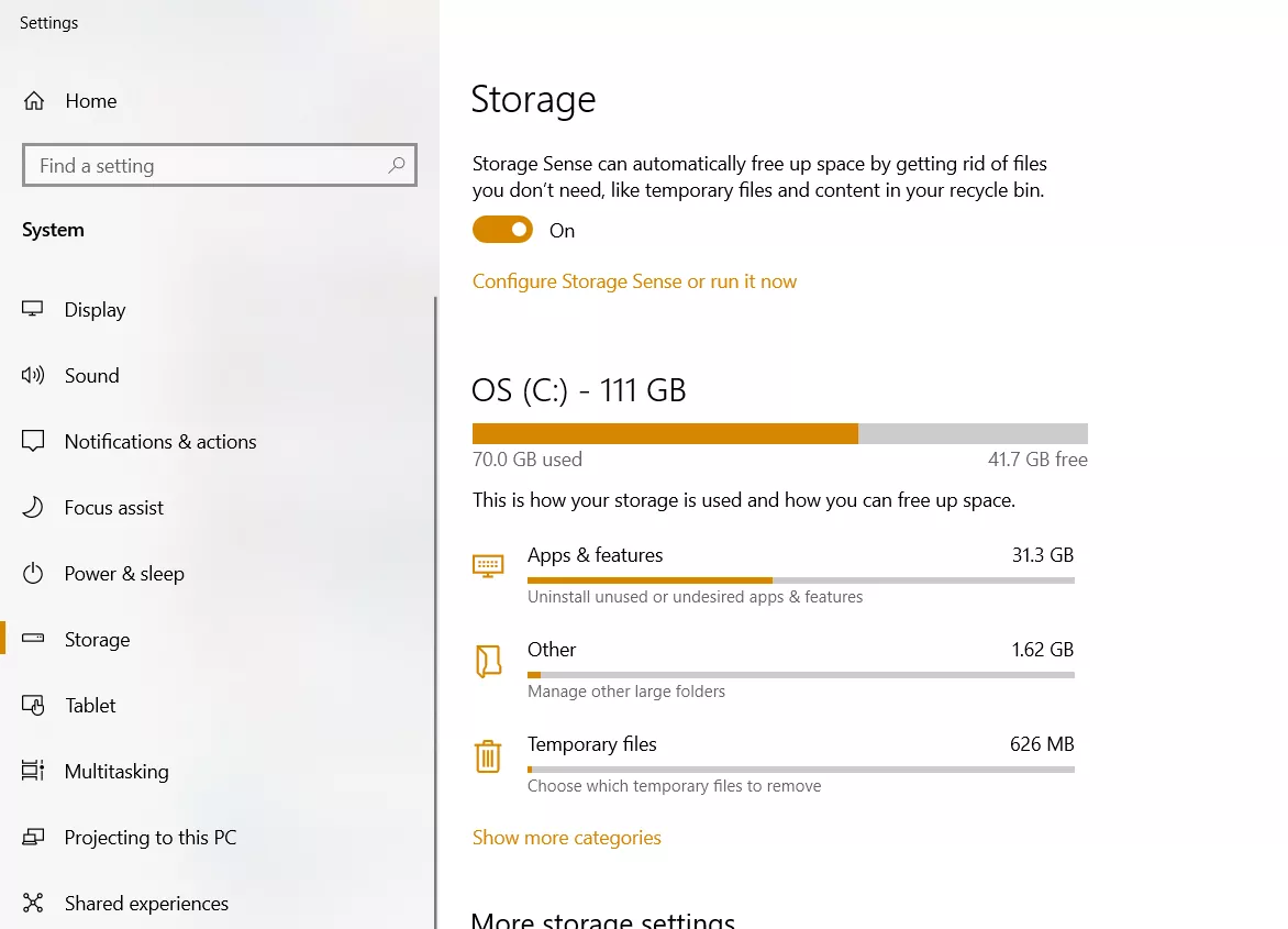 storage